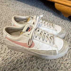 Nike White and Pink Blazer Sneaker